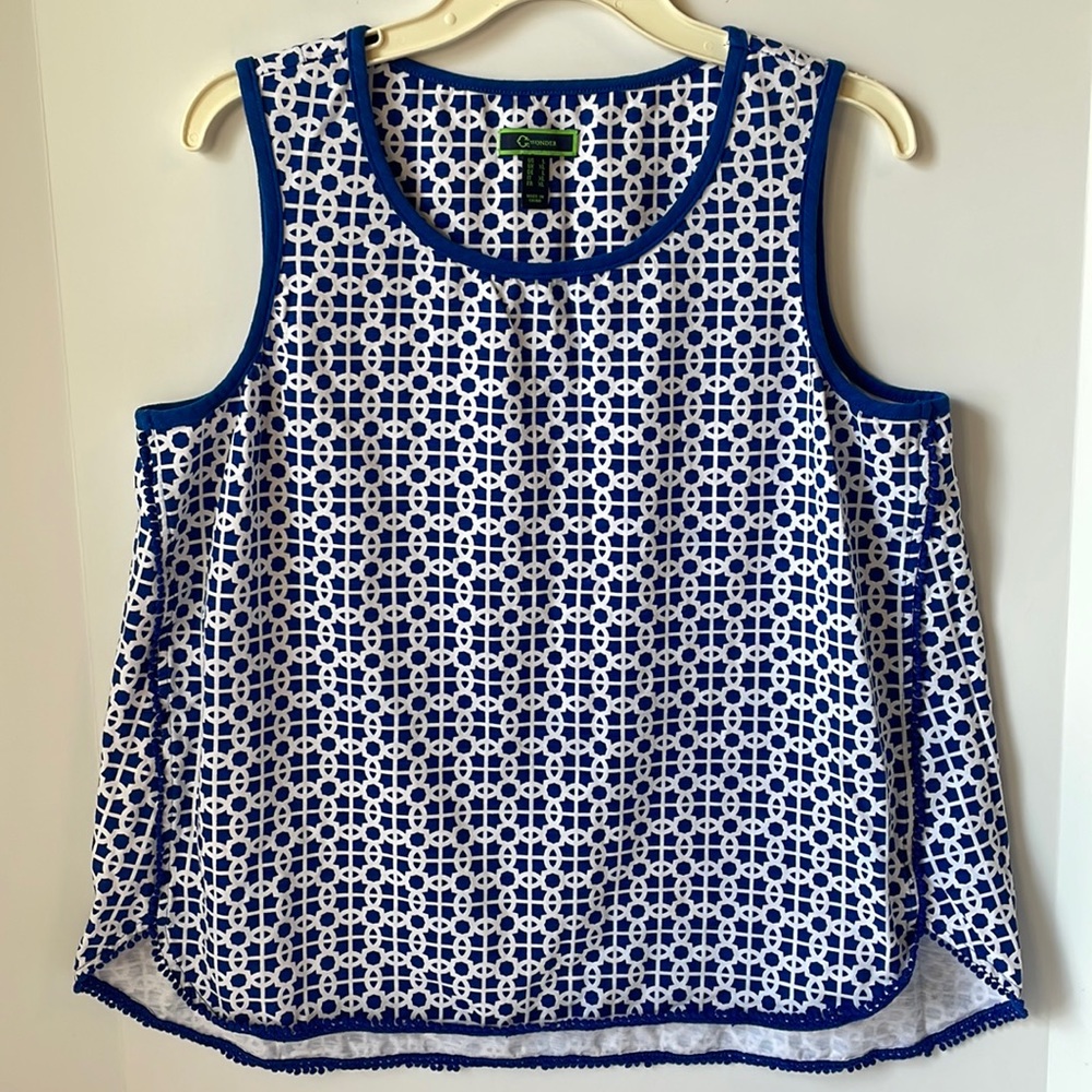 C. Wonder by QVC Women's Large Tank Top with Pom Poms